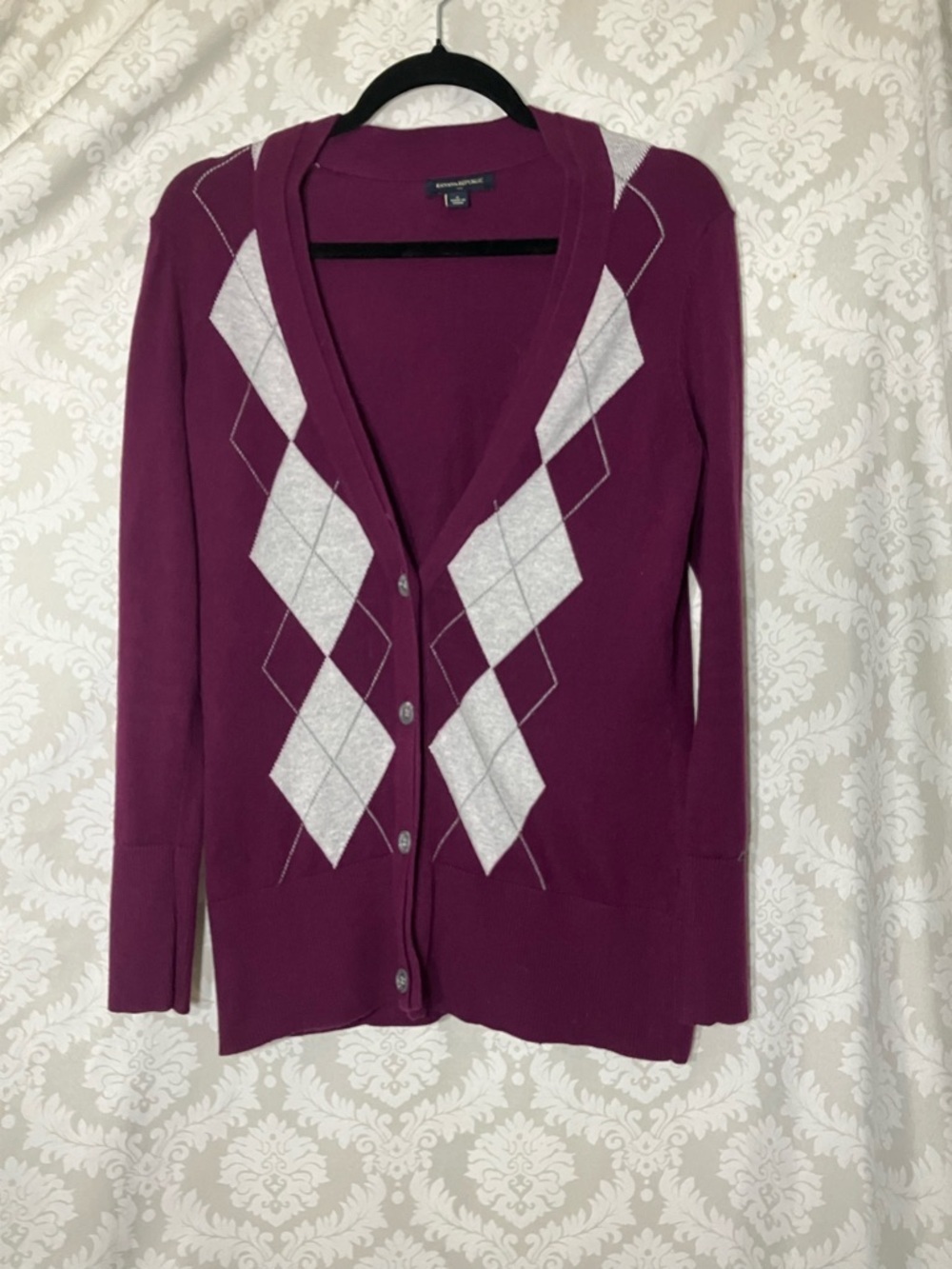 Vintage Banana Republic Argyle Cardigan Men’s S